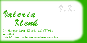 valeria klenk business card